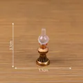 Miniature resin luminous ghee lamp for dollhouse DIY decor, size 3.1cm by 1.1cm - 6# Spherical Lamp (Bronze)