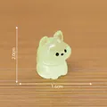 Luminous miniature dog figurine for dollhouse DIY decoration, 2.0cm height green puppy - Sitting Puppy (C2998) / 1.6x2.0cm / Glow Green