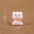 Cute pink miniature pig figurine DIY micro landscape desktop decor accessory 1.9x1.6cm - Pig / 1.9cm x 1.6cm