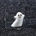 Cute white little ghost figurine ornament, 2.6cm tall micro landscape DIY accessory - Ghost Style 1 / 2.6x2.4cm