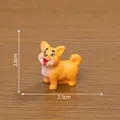Miniature realistic cute corgi puppy figurine for dollhouse DIY decoration, 2.5x2.6cm size - Corgi