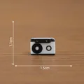 Miniature retro cassette player dollhouse DIY accessory in black and white finish - 6# Cassette Tape Player
