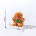 Mini Christmas gingerbread man figurine for micro snow landscape DIY decor, 2.5x2.3cm - 2.5x2.3cm