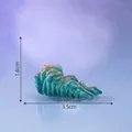Miniature green rockery mountain figurine for fairy garden DIY decoration, measures 3.5cm wide. - 1.6x3.5cm / Cyan Red Small Stone