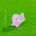 Miniature luminous pink dachshund figurine for DIY micro landscape dollhouse decoration - Luminous Dachshund / Purple