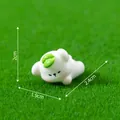Miniatura di cucciolo bianco per micro-paesaggio fai da te, misura 2x1,9x2,4cm - Stile 5 (Cadere)