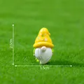 Figura de gnomo de jardín en miniatura con sombrero amarillo para micro paisaje DIY, 2,5cm - Lunares (3#)