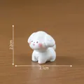Miniature cute white puppy figurine for micro landscape DIY decoration 2.2cm - 4# Standing Style / 2.2cm x 2.1cm