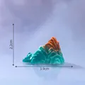 Miniature mountain figurine for micro landscape DIY gardening decoration, 3.9cm x 2.2cm - 2.2x3.9cm / Cyan Red Low Stone
