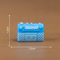 Miniature retro blue radio ornament for dollhouse DIY decoration, measures 2.2x1.5 cm - 7# Radio