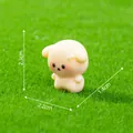 Miniature cream-colored cute animal figurine for DIY gardening decoration, 2.3cm tall - Miniature Animal / 3#Puppy Dog