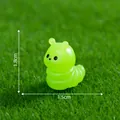 Miniature green caterpillar figurine for micro landscape gardening DIY decor - Style 1 Caterpillar / 1.8x1.5cm