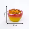 Miniature resin passion fruit DIY charm, 2.9cm x 1.9cm realistic scale model for decor - Passion Fruit