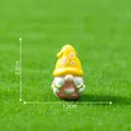 Figura de gnomo de primavera miniatura con gorro amarillo para decoración DIY - Margarita (4#)