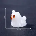 Mini statuina di cane fantasma di Halloween fluorescente per decorazioni, 2,6x3,1cm - Mini Animale Fantasma (C2651) / Teddy Bear
