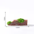 Miniature resin brick wall with artificial moss for fairy garden landscape decor - Style 4 Brick Wall / Red-Brown Brick Wall