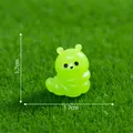 Miniature green chubby caterpillar figurine for DIY moss landscape gardening decoration - Style 2 Caterpillar / 1.7x1.7cm