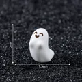 Cute small white ghost figurine DIY resin ornament for micro landscape, 2cm height - Ghost Style 4 / 2.0x1.5cm