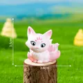 Miniature pink fox figurine Kitsune ornament for fairy garden DIY landscape - Standing Fox / Pink
