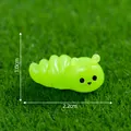 Small green caterpillar figurine for DIY moss landscape decoration (2.2cm x 1.0cm) - Style 3 Caterpillar / 1.0x2.2cm