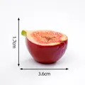 Lifelike miniature half-cut red fruit model for DIY crafts and micro-landscapes, 3.6cm - Fig