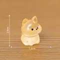 Miniatura di cane giallo traslucido per decorazione casa delle bambole DIY, 2,0 cm - Cucciolo Seduto (C2998) / 1,6x2,0cm / Arancione Luminoso