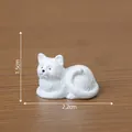 Figura en miniatura de gato blanco para micropaisajes y casas de muñecas, 2,2 cm de largo - 19# white cat