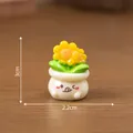 Adorable mini plante de tournesol en pot avec expression clin d'œil pour décor DIY - 8# Tournesol