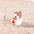 Miniature bride duck figurine for micro landscapes, height 1.9cm, width 1.7cm - Bride Duck Style (C3223)