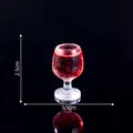 Miniature red wine glass dollhouse accessory with 2.5cm height and 1.5cm width - 8# Large Cup (C2824)