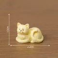 Figura de gato en miniatura crema para decoración de casa de muñecas DIY paisaje - 20#yellow cat