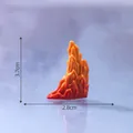 Orange miniature resin mountain rockery for DIY micro landscape bonsai garden decor - 3.7x2.8cm / Red High Stone