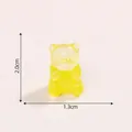 Minifigura de osito de goma amarillo semitransparente para manualidades DIY, 2,0 cm x 1,3 cm - Forma de osito de goma / 1# Verde