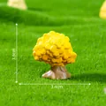 Yellow miniature flower tree figurine for garden landscape DIY decoration 3.4x3.6cm - Osmanthus Tree Ornament / Yellow