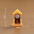 Ornement d'horloge vintage miniature jaune pour maison de poupée DIY 3,3cm x 2,0cm - Horloge à Balancier (1#)
