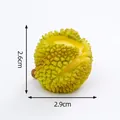 Miniature realistic yellow durian fruit model 2.9cm wide for DIY craft decoration - Durian