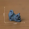 Figura de gato gris en miniatura para casa de muñecas, tamaño 2,2 cm x 1,7 cm detalle - 21# black cat