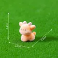 Miniature orange flocked deer figurine for DIY landscape decoration, 2.4cm height - Flocked Lying Style / Flocking / Light Orange