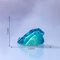 Miniature blue gradient mountain rock ornament for DIY terrarium landscaping 2.6cm - 1.5x2.6cm / Cyan Green Small Stone