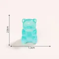 Lindo mini oso de resina con degradado azul para manualidades y decoración de mesa - Forma de osito de goma / 2# Azul