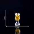 Miniature yellow juice glass model for dollhouse DIY decoration, height 1.7cm and width 0.7cm - 10# Small Cup (C2824)