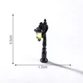 Miniature black nostalgic street lamp ornament for micro-landscape DIY decoration 5.5cm - Side Light (4#) / 5.5cmx1.7cm