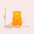 Figura pequeña de osito de goma naranja de resina, 2 cm para manualidades y decoros - Forma de osito de goma / 3# Amarillo