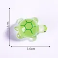 Luminous green turtle figurine for micro-landscape DIY decoration, dimensions 1.8x3.6cm - Grid Pattern Turtle (9#)