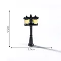 Miniature vintage park street lamp model for micro landscape DIY decor 5.5cm - 5.5cmx2.5cm