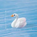 Mooie miniatuur witte zwaan figuur voor micro-landschap DIY tuin decor - 2,3 cm - 2.1x2.3cm / Roze