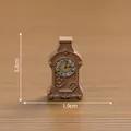 Miniature d'horloge de parquet marron pour maison de poupée, hauteur de 3,3 cm - Horloge à Engrenages (3#)