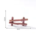 Miniature brown wood-style fence accessory for farm micro landscape DIY bottle decoration - Style 10 Fence