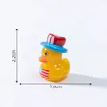 Miniature Independence Day yellow duck figurine with a top hat and US flag design - Flag Pattern Yellow Duck Style / 2.2x1.6cm / Yellow