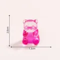Figura miniatura de osito de goma degradado rosa para manualidades, 2,0 cm de altura - Forma de osito de goma / 4# Rosa Rojo